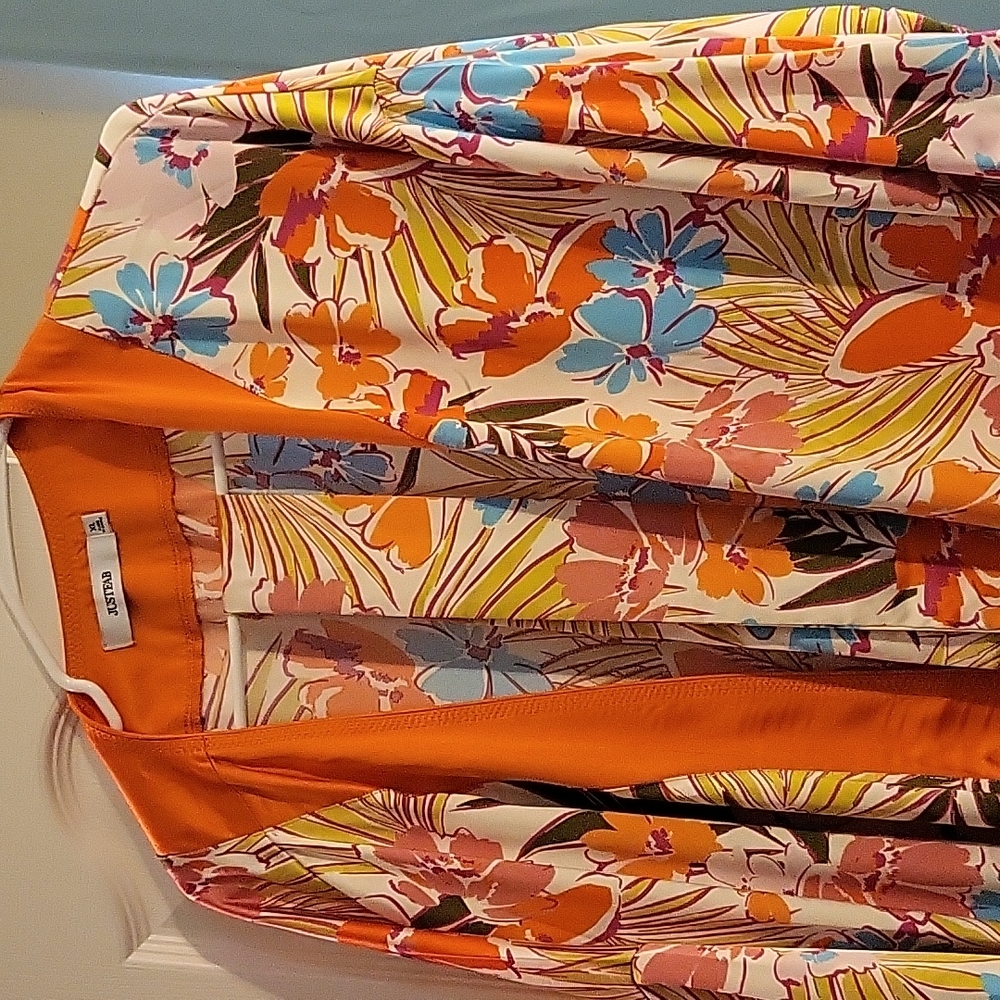 Just Fab orange floral Kimono